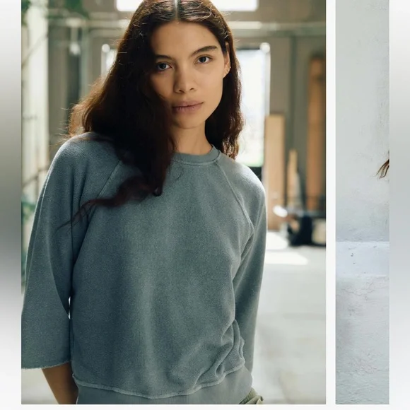 imogene + willie cut sleeve sweatshirt - Picture 2 of 9